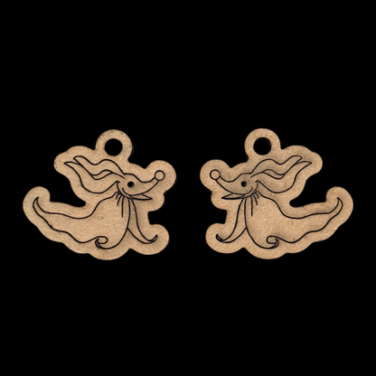 Ghost Dog Earrings Acrylic Blanks for Mold Making