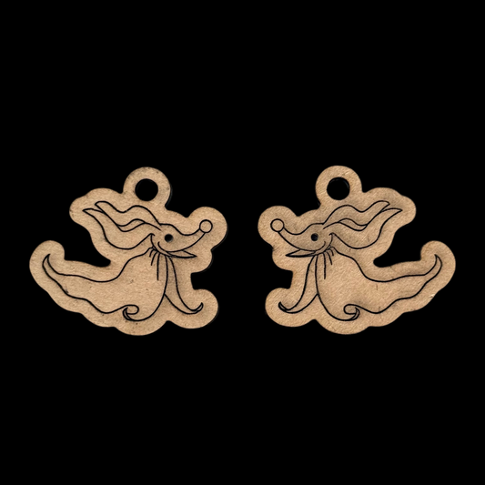 Ghost Dog Earrings Acrylic Blanks for Mold Making
