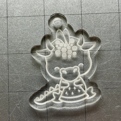 Used Summer Dragon Acrylic Blank for Mold Making