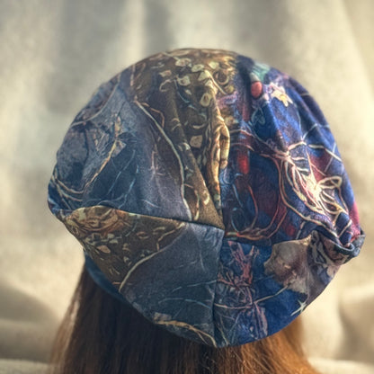 Midnight Garden Slouch Beanie – Upcycled Everyday Hat