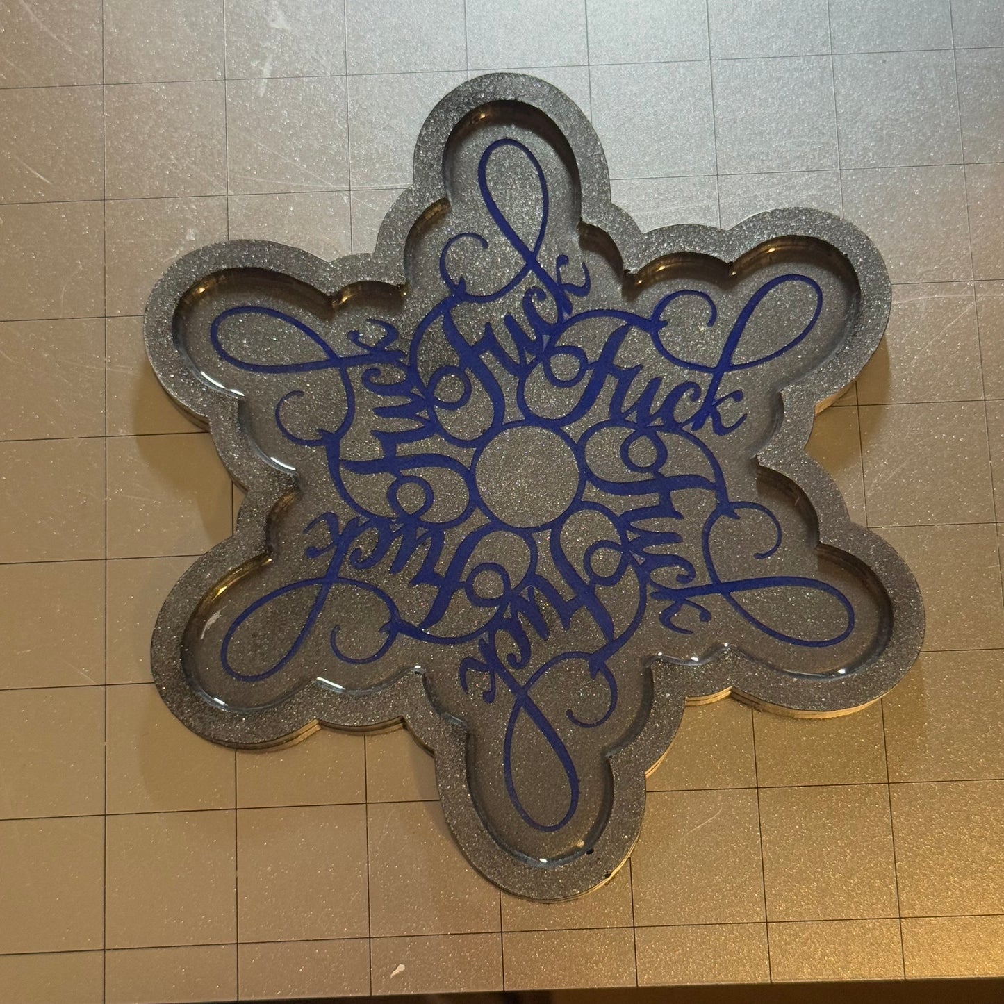 Fuck Snowflake Resin Tray