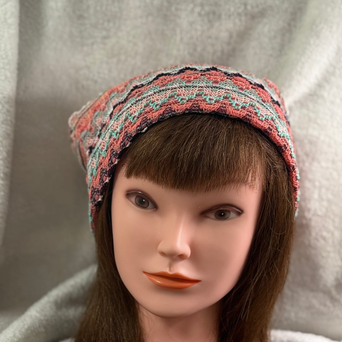 Lace Stripe Slouch Beanie – Upcycled Everyday Hat