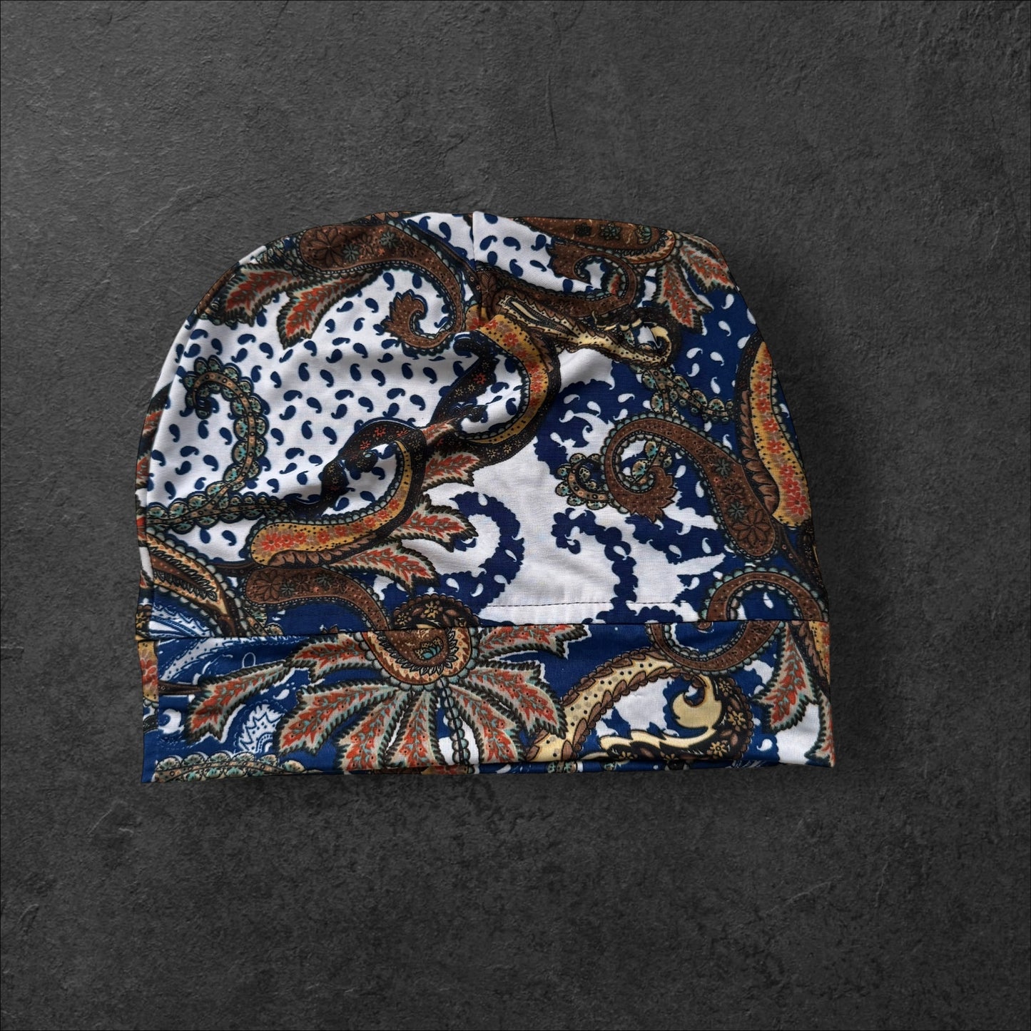 Boho Paisley Slouch Beanie – Upcycled Everyday Hat
