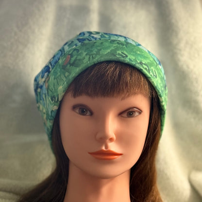 Iris Garden Slouch Beanie – Upcycled Everyday Hat
