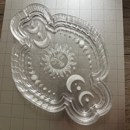 Sun & Moons Tray Acrylic Blank for Mold Making