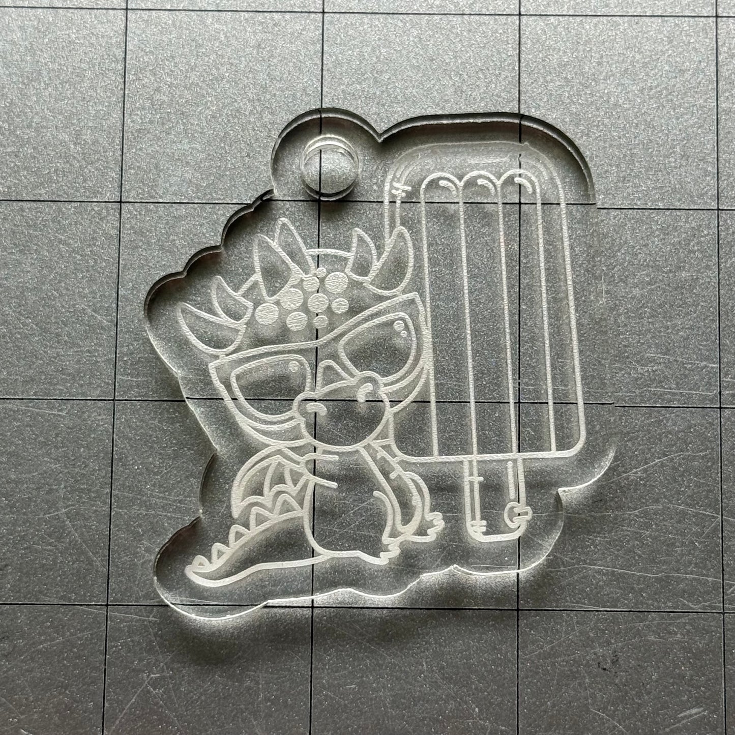 Used Summer Dragon Acrylic Blank for Mold Making