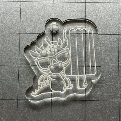 Used Summer Dragon Acrylic Blank for Mold Making