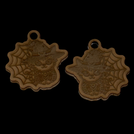 Witchy Kitty Earrings Acrylic Blanks for Mold Making