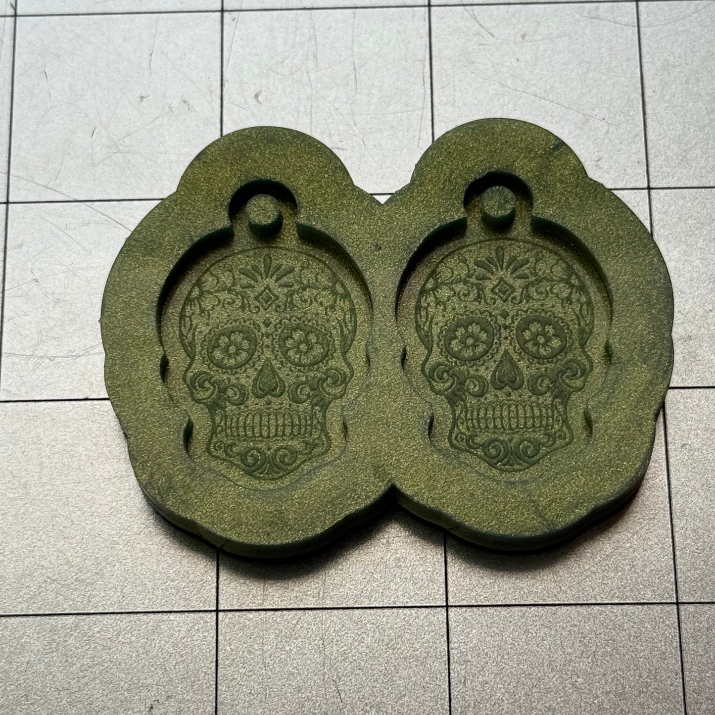 Sugar Skull Earrings Mold