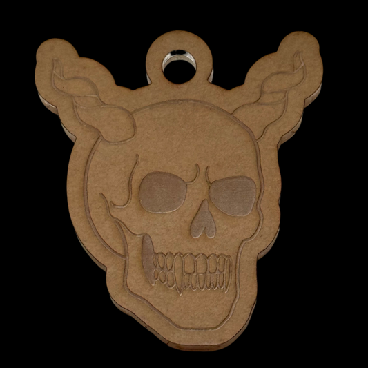 Horned Skull Acrylic Blank for Mold Making