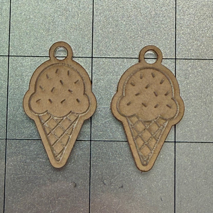 Ice Cream Earring Acrylic Blanks for Mold Making