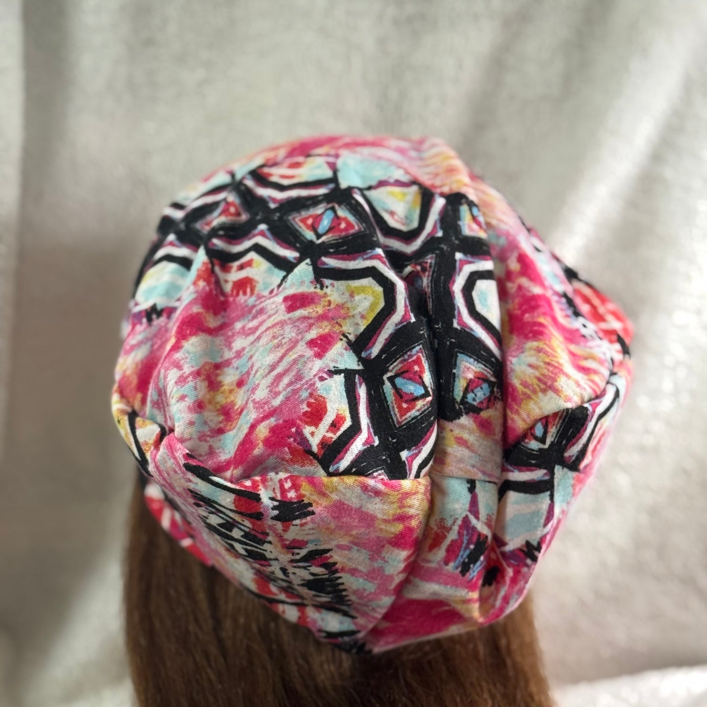 Electric Aztec Slouch Beanie – Upcycled Everyday Hat
