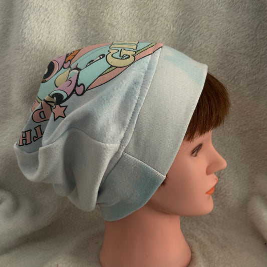 Pastel Hero Trio Slouch Beanie – Upcycled Everyday Hat