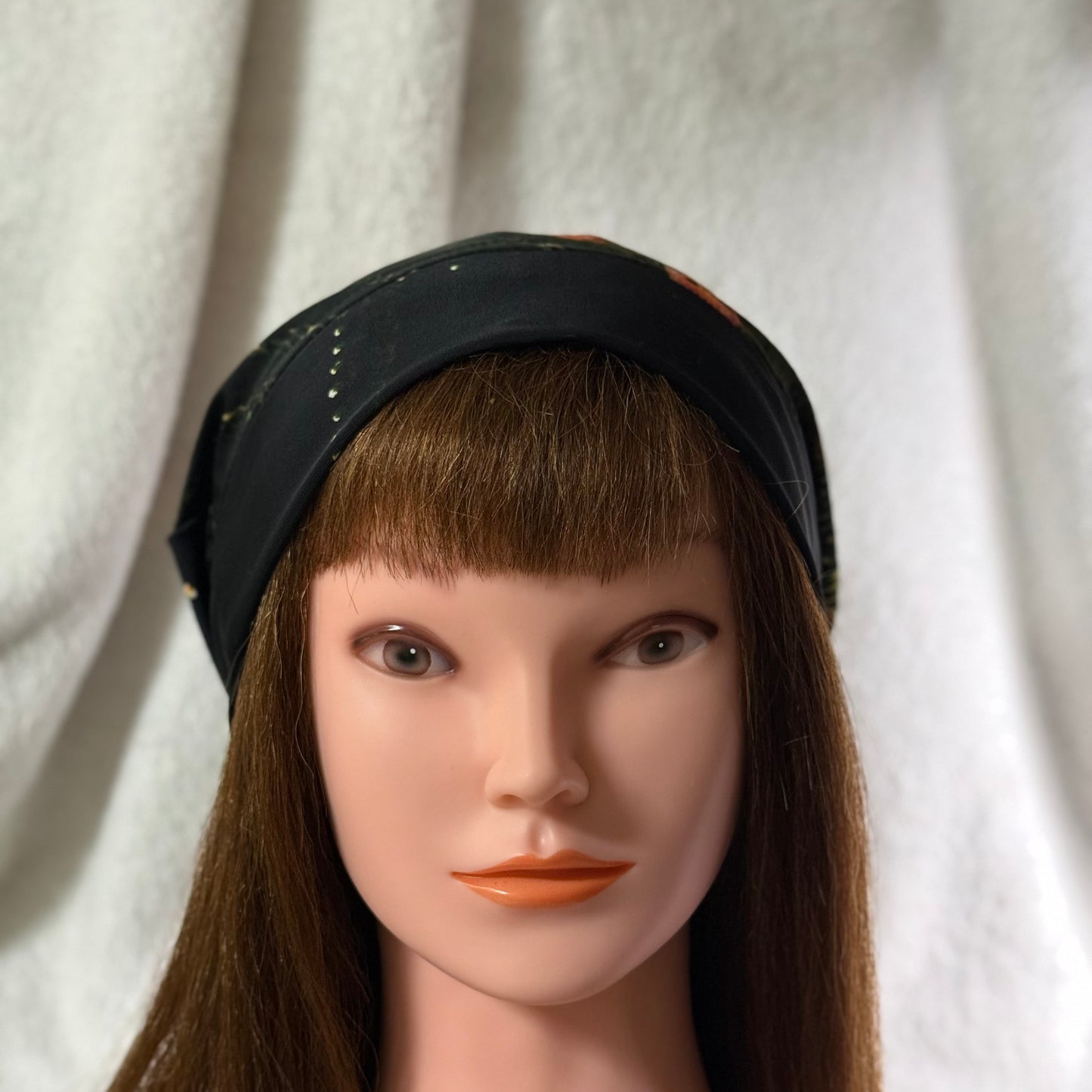 Midnight Bloom Lightweight Slouch Beanie – Upcycled Everyday Hat