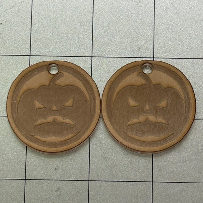 Jack-o’-lantern Earrings Acrylic Blanks for Mold Making
