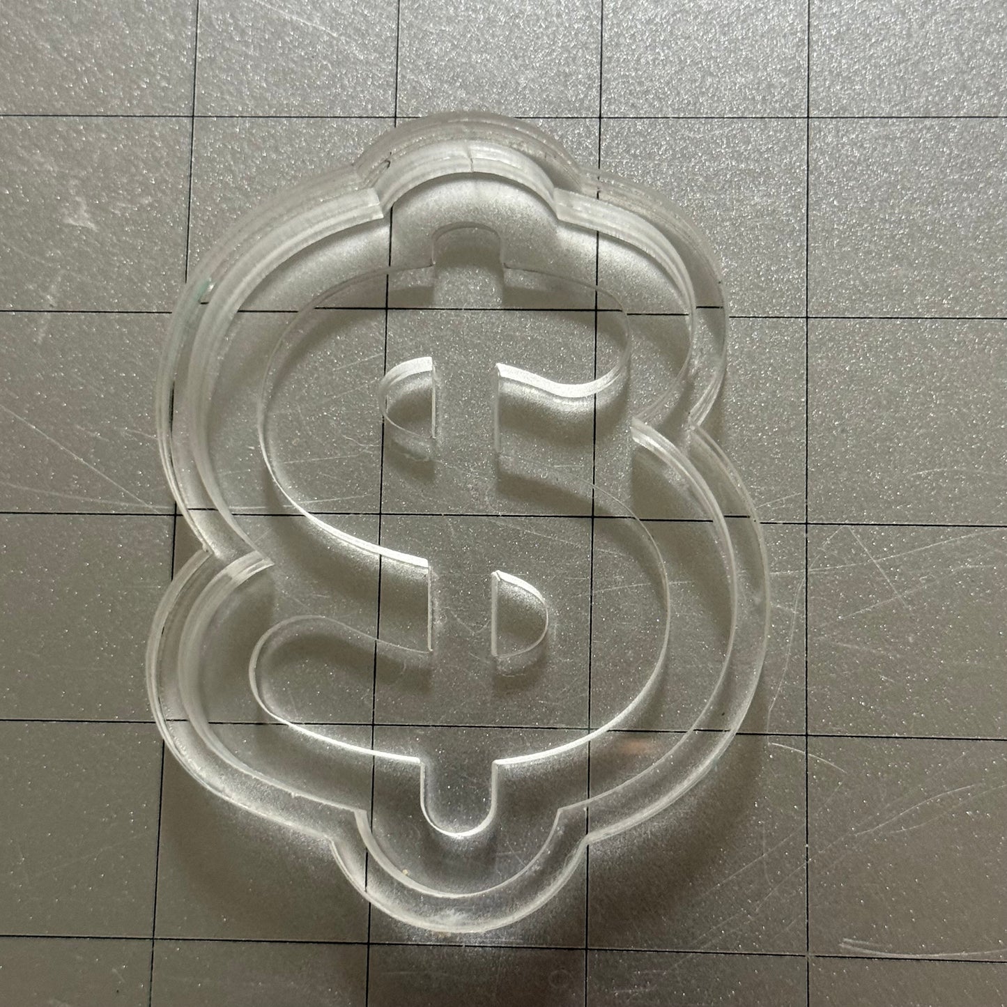 Dollar Sign Acrylic Blank for Mold Making