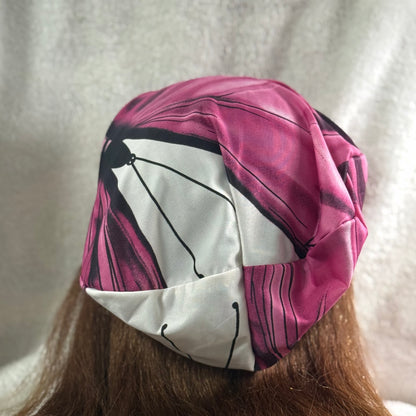 Pink Butterfly Slouch Beanie – Upcycled Everyday Hat