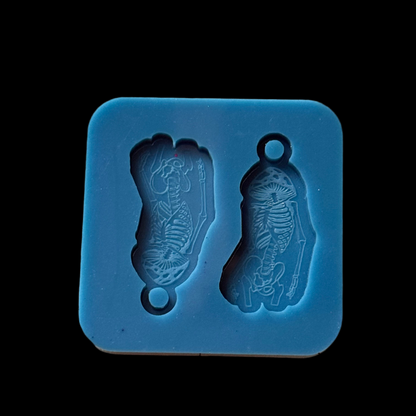 Mushroom Head Skeleton Earrings Mold