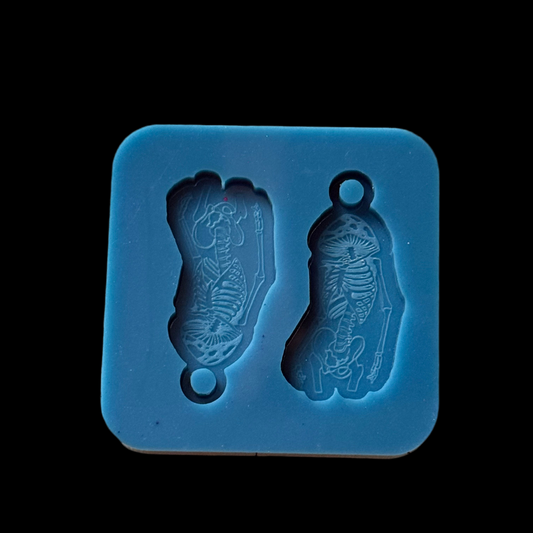 Mushroom Head Skeleton Earrings Mold