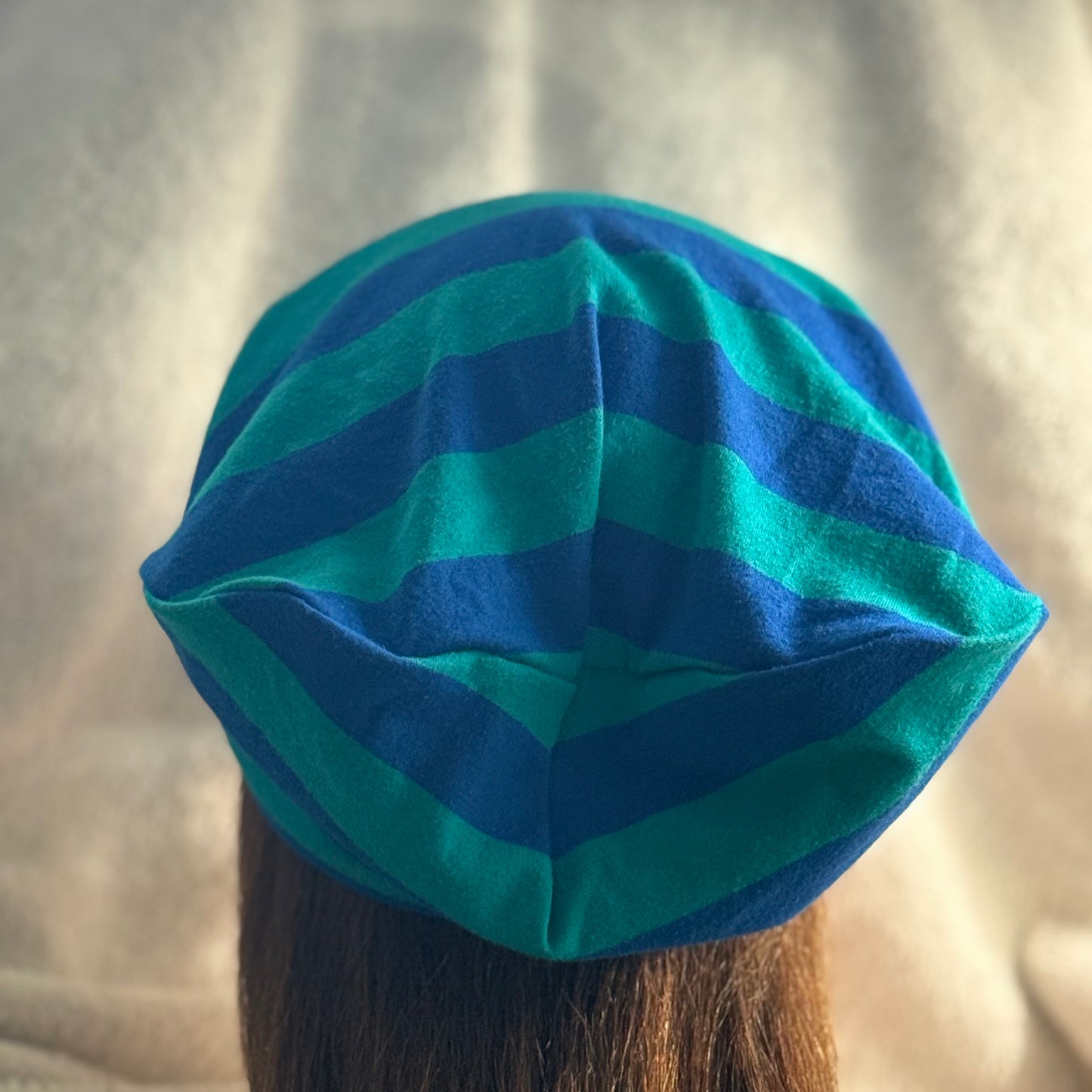 Ocean Stripe Slouch Beanie – Upcycled Everyday Hat