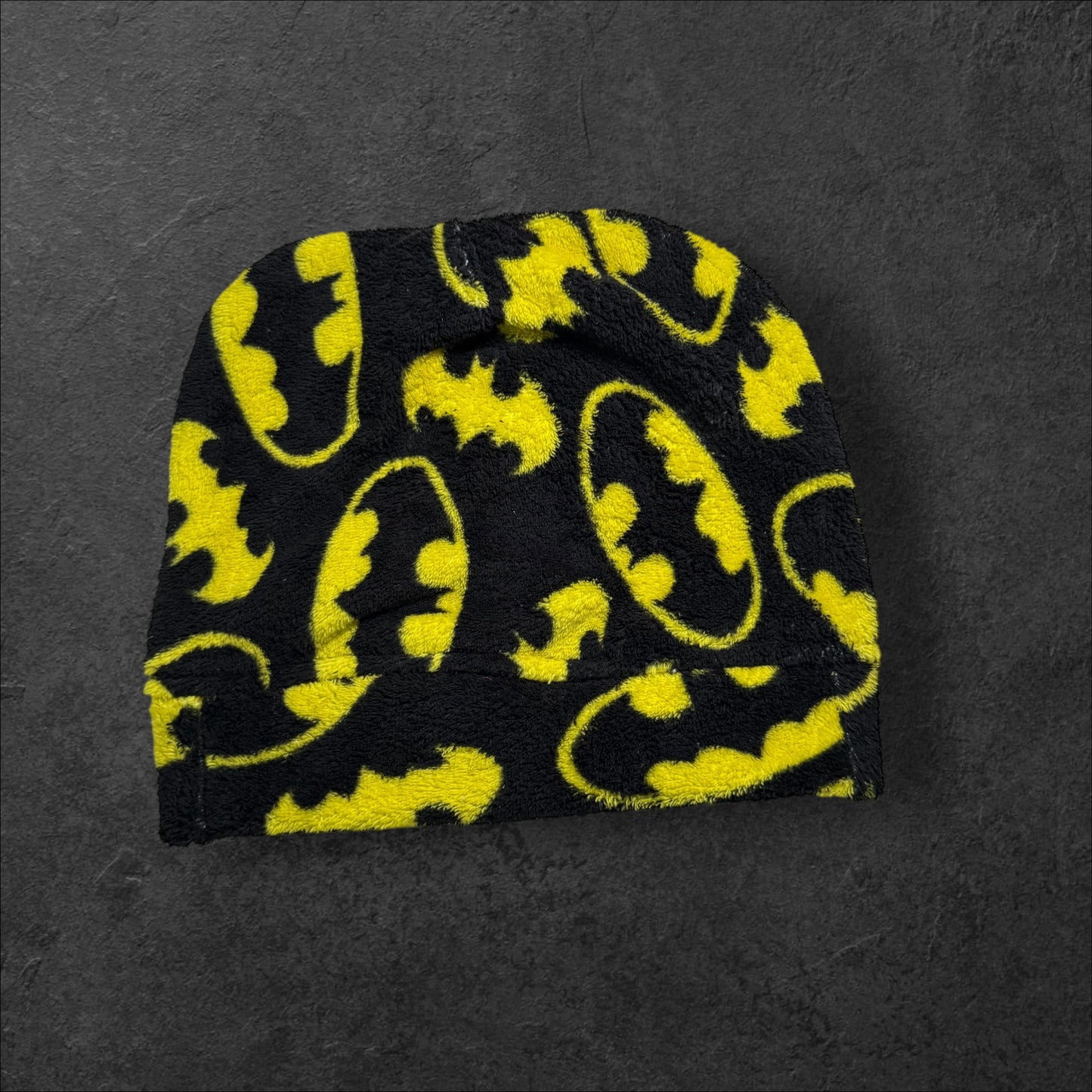 Dark Hero Fleece Slouch Beanie – Upcycled Cozy Winter Hat