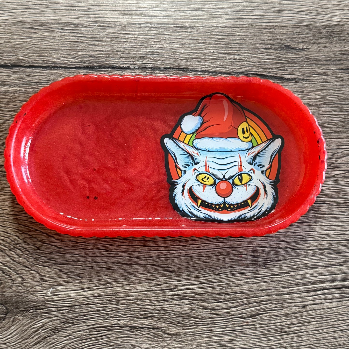 Christmas Cat Resin Tray