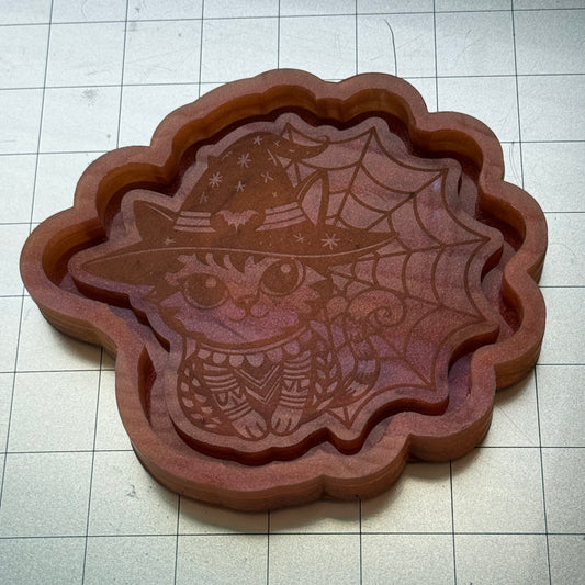 Witchy Kitty Trinket Tray Mold - RTS