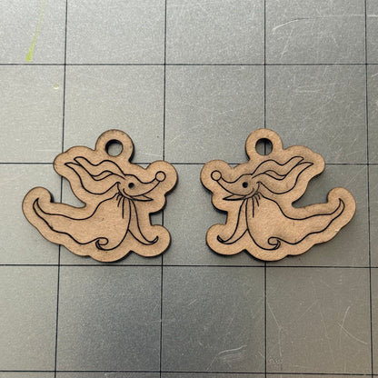 Ghost Dog Earrings Acrylic Blanks for Mold Making