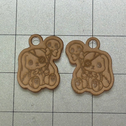 Dead Bunny Earrings Acrylic Blanks for Mold Making
