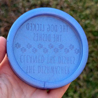 The Dog Licked The Dishes Dishwasher Magnet Mold