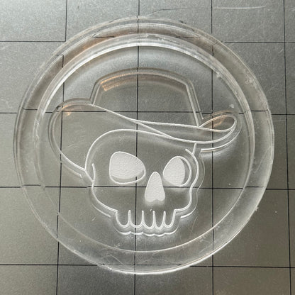 Skull Acrylic Blank for Mold Making with Attached Housing