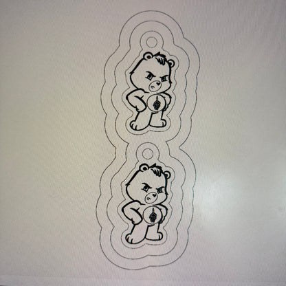 Fuck Off Bear Keychain Mold