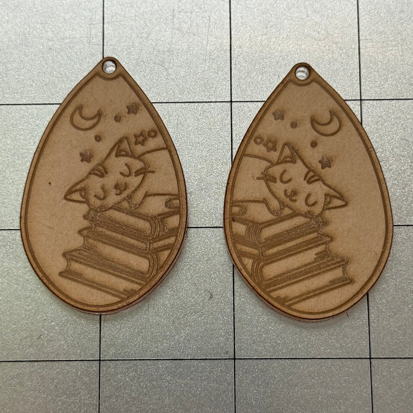 Book Cat Earring Acrylic Blanks for Mold Making