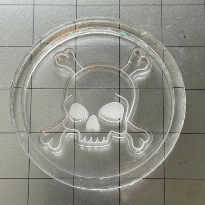Skull Acrylic Blank for Mold Making with Attached Housing