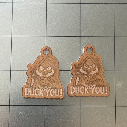 Duck You Grim Reaper Earrings Acrylic Blanks for Mold Making