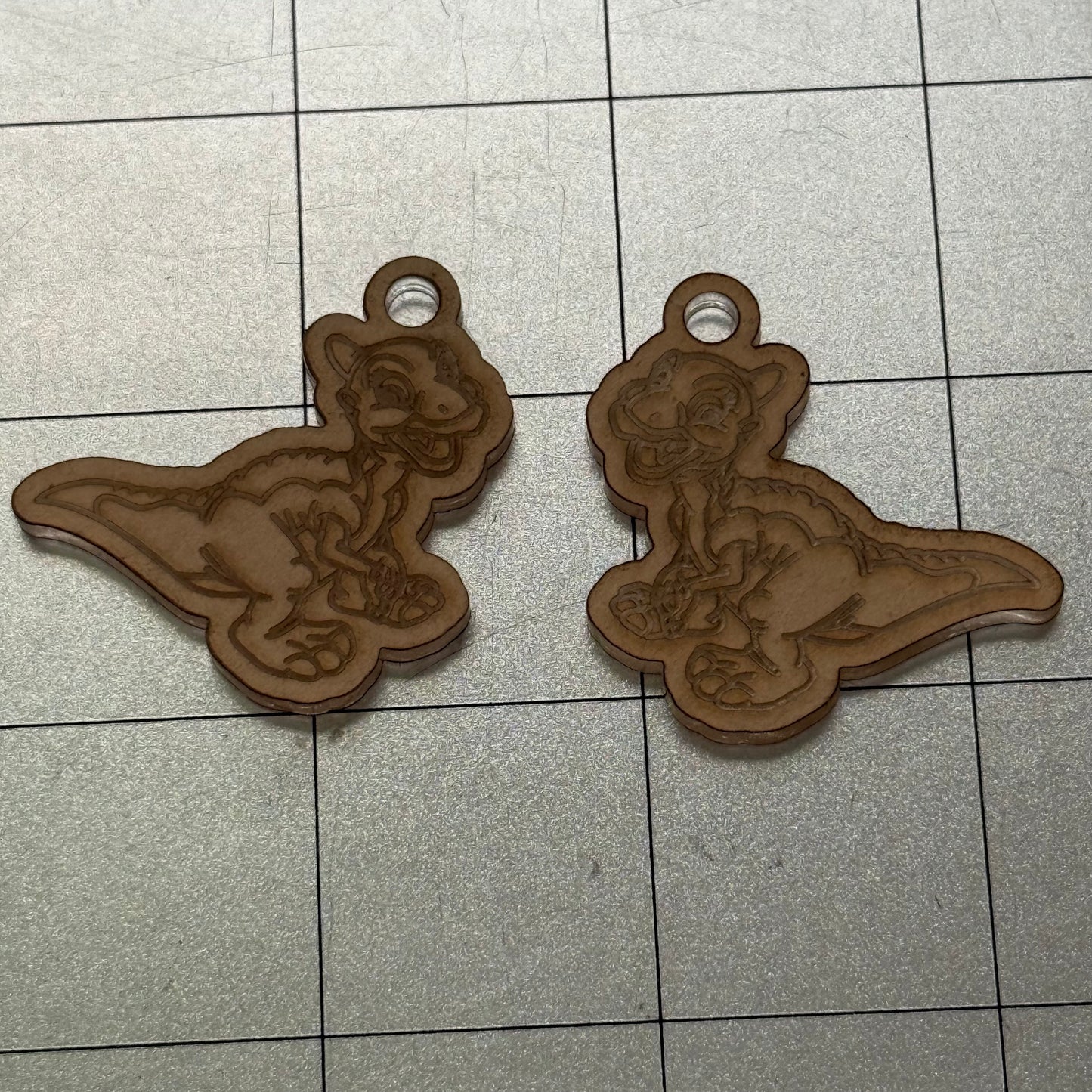 Dino Earring Acrylic Blanks for Mold Making