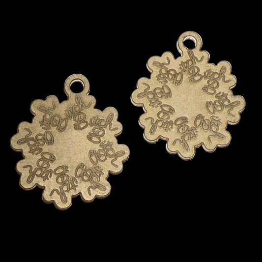 Bitch Snowflake Earrings Mold