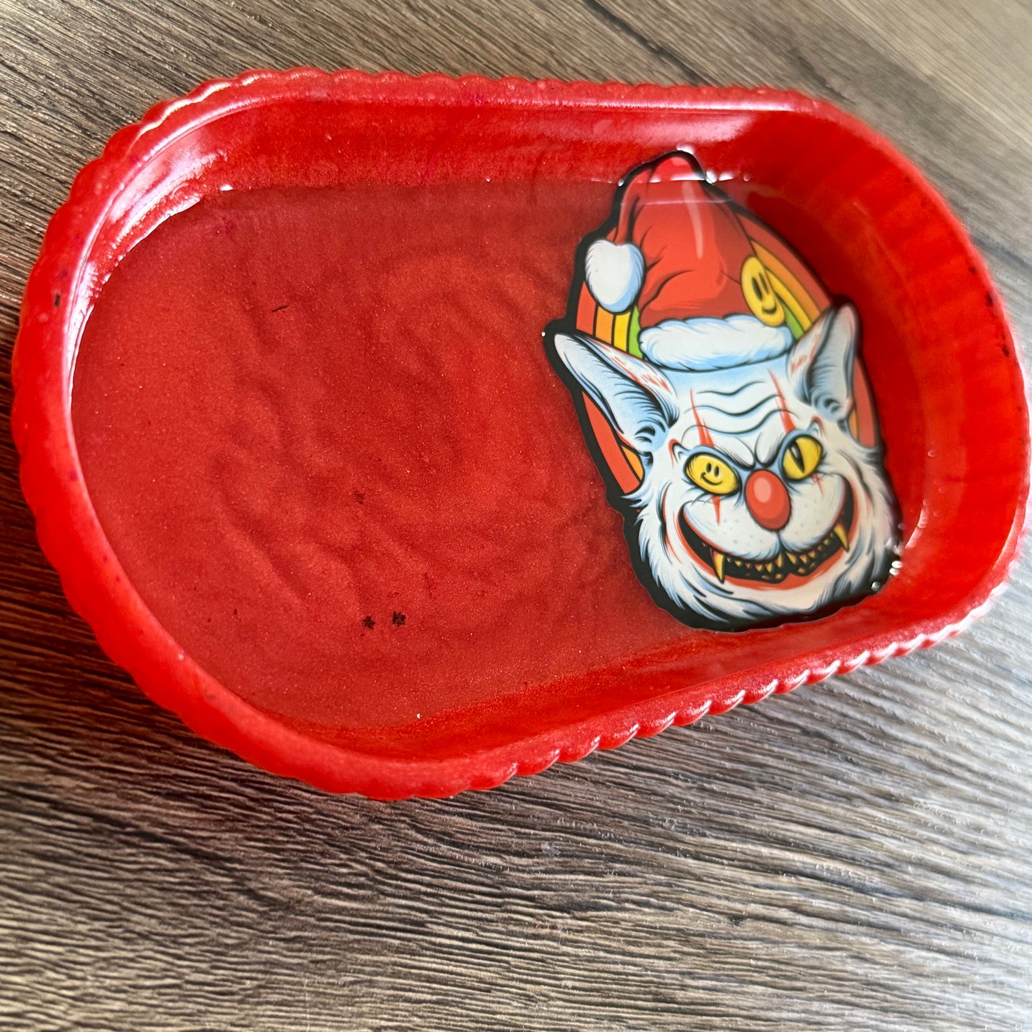 Christmas Cat Resin Tray