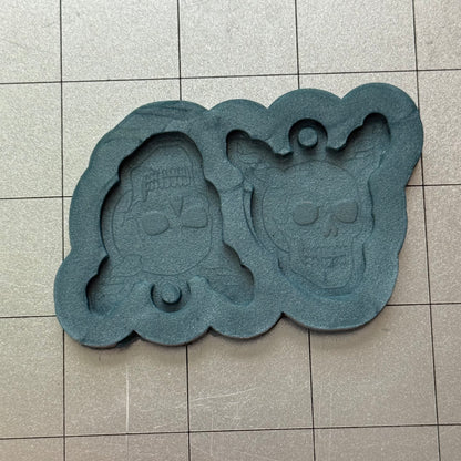 Horned Skull Earrings Mold