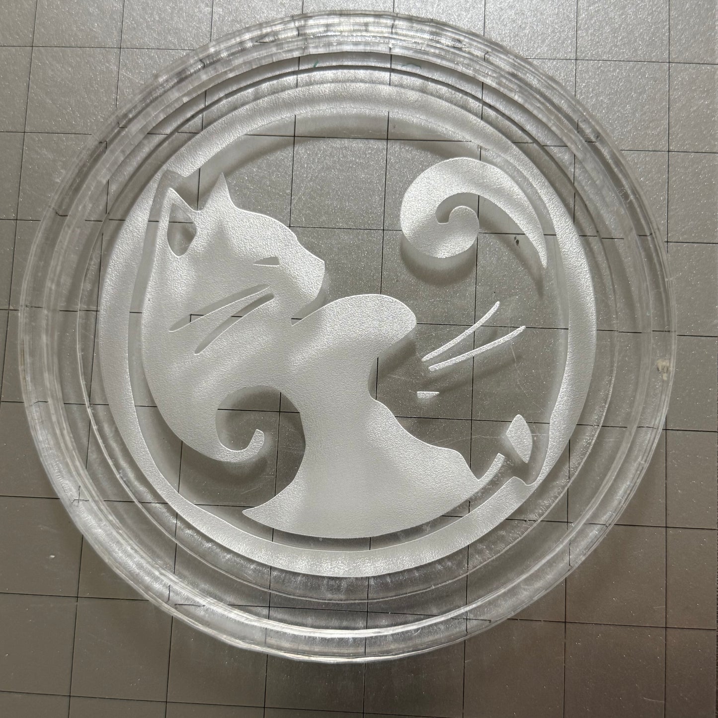 Yin Yang Kitties Acrylic Blank for Mold Making