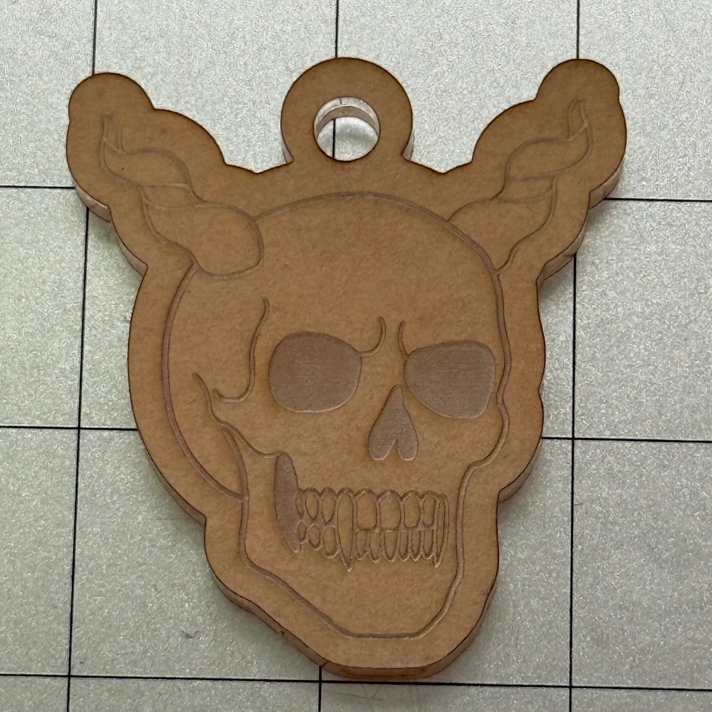 Horned Skull Acrylic Blank for Mold Making