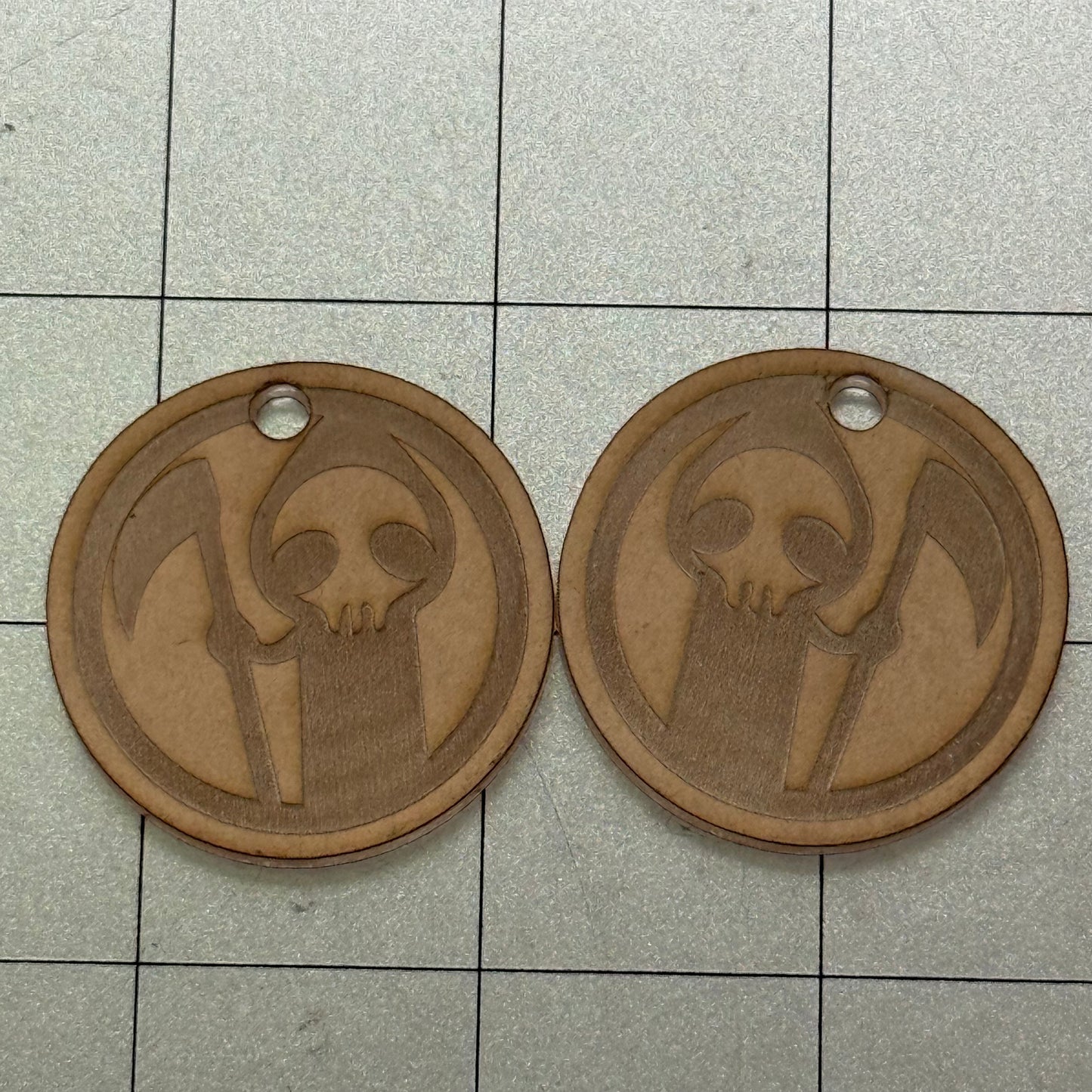 Grim Reaper Earrings Acrylic Blanks for Mold Making