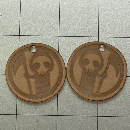 Grim Reaper Earrings Acrylic Blanks for Mold Making