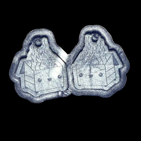 Dumpster Fire Earrings Mold