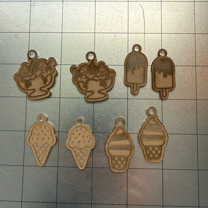 Ice Cream Earring Acrylic Blanks for Mold Making