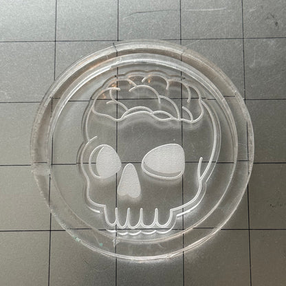 Skull Acrylic Blank for Mold Making with Attached Housing