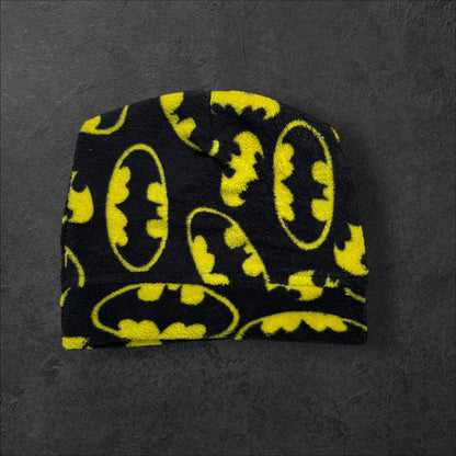 Dark Hero Fleece Slouch Beanie – Upcycled Cozy Winter Hat