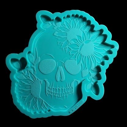 Sunflowers & Skull Flat Mold