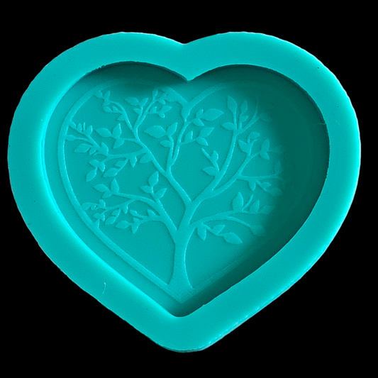 Tree of Life Heart Flat Mold