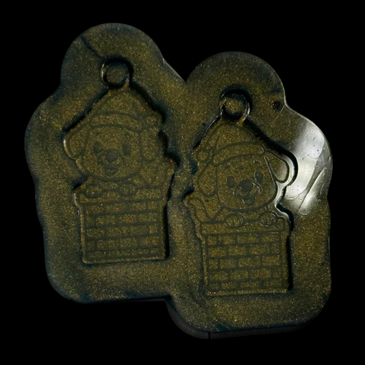 Christmas Puppy Earrings Mold